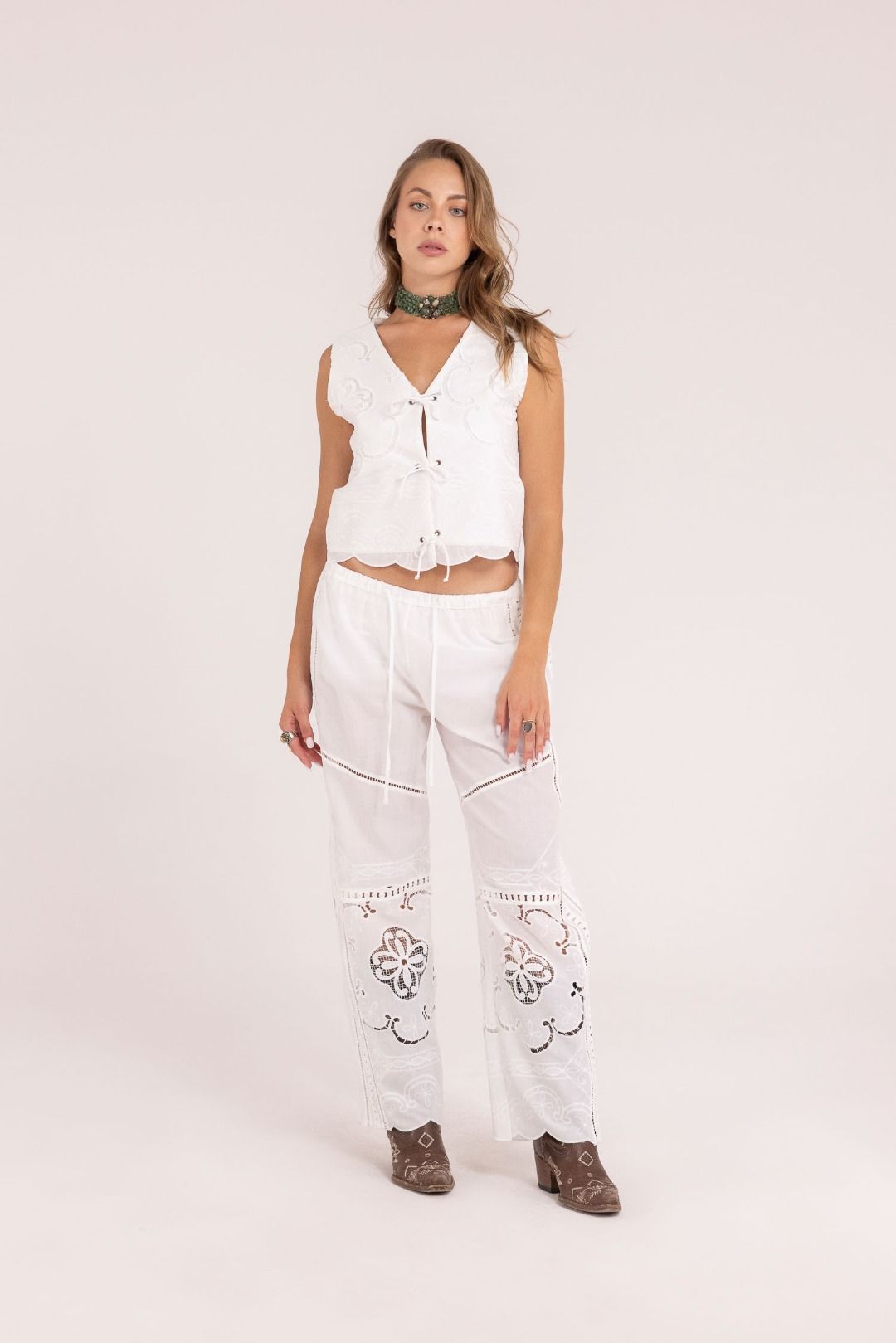GILET OSTUNI INTARSIA