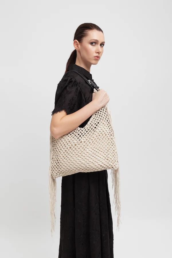 BORSA BAGUETTE CON FRANGE