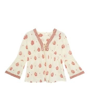 DELPHINE CAMICIA PANNA E FRAGOLA