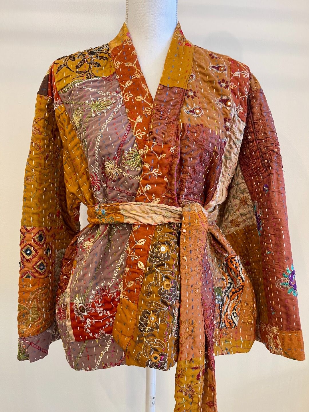 IRIS PATCHWORK SHORT KIMONO