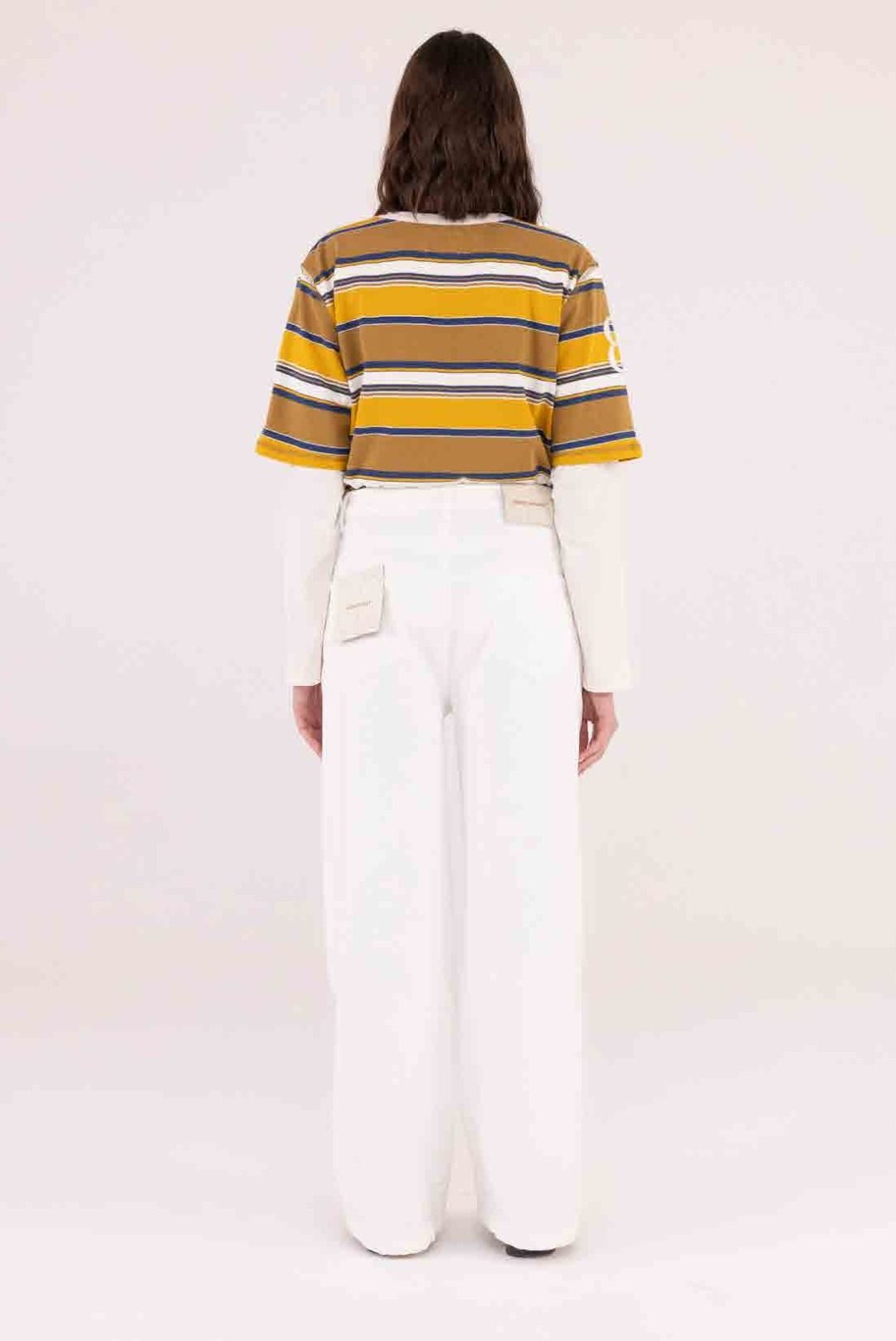 PANTALONE LARGO IN GABARDINE