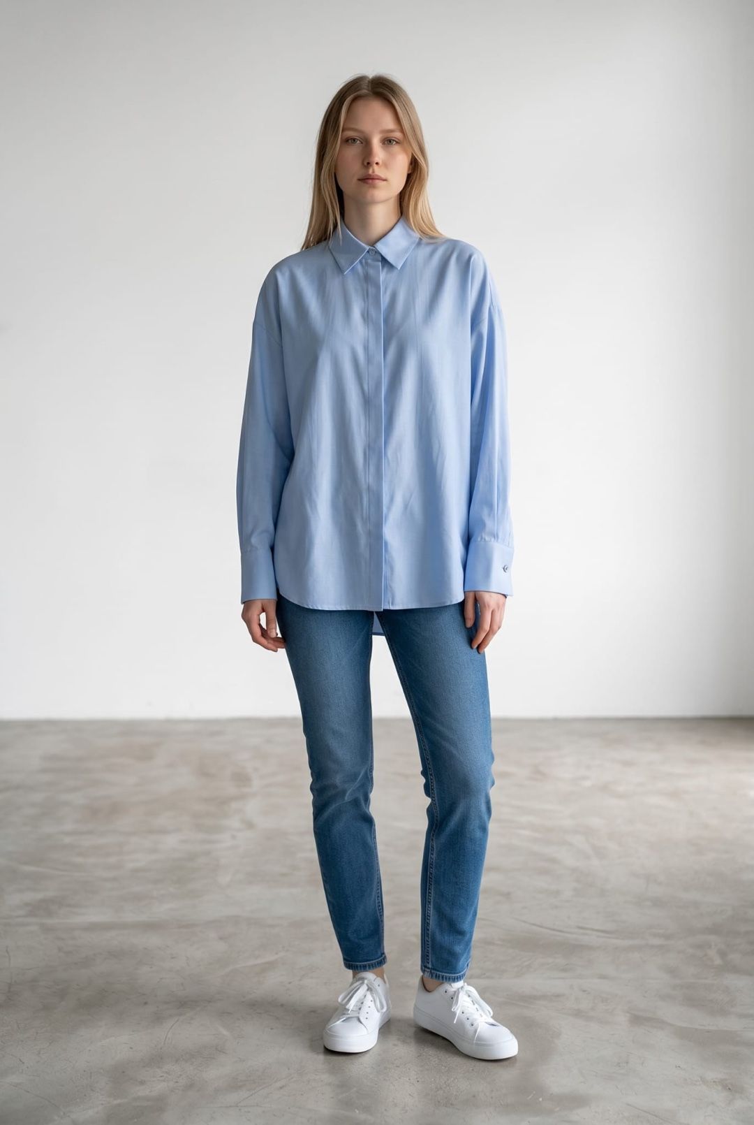 CAMICIA CELESTE