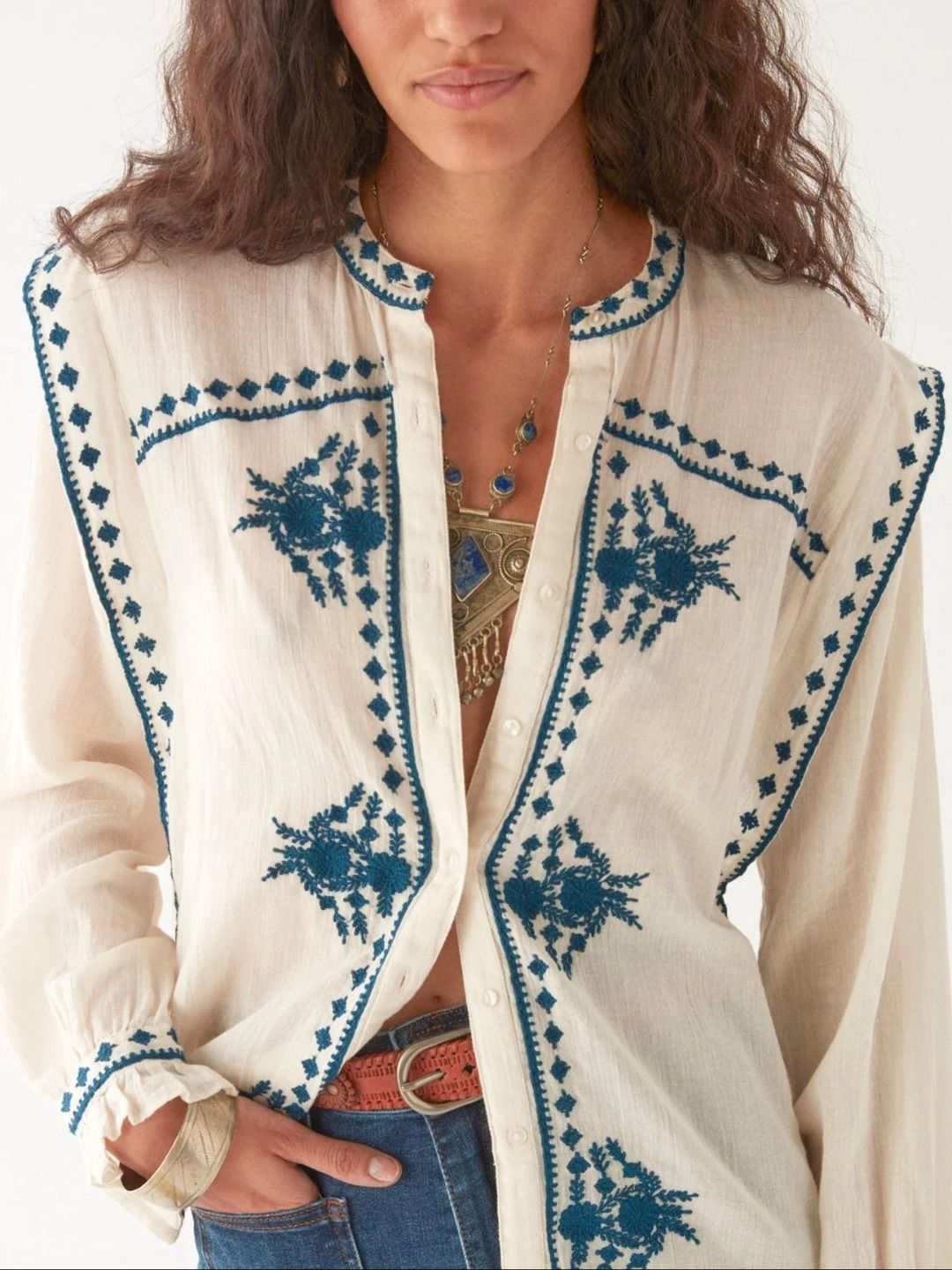 PHILIPPA CAMICIA RICAMATA