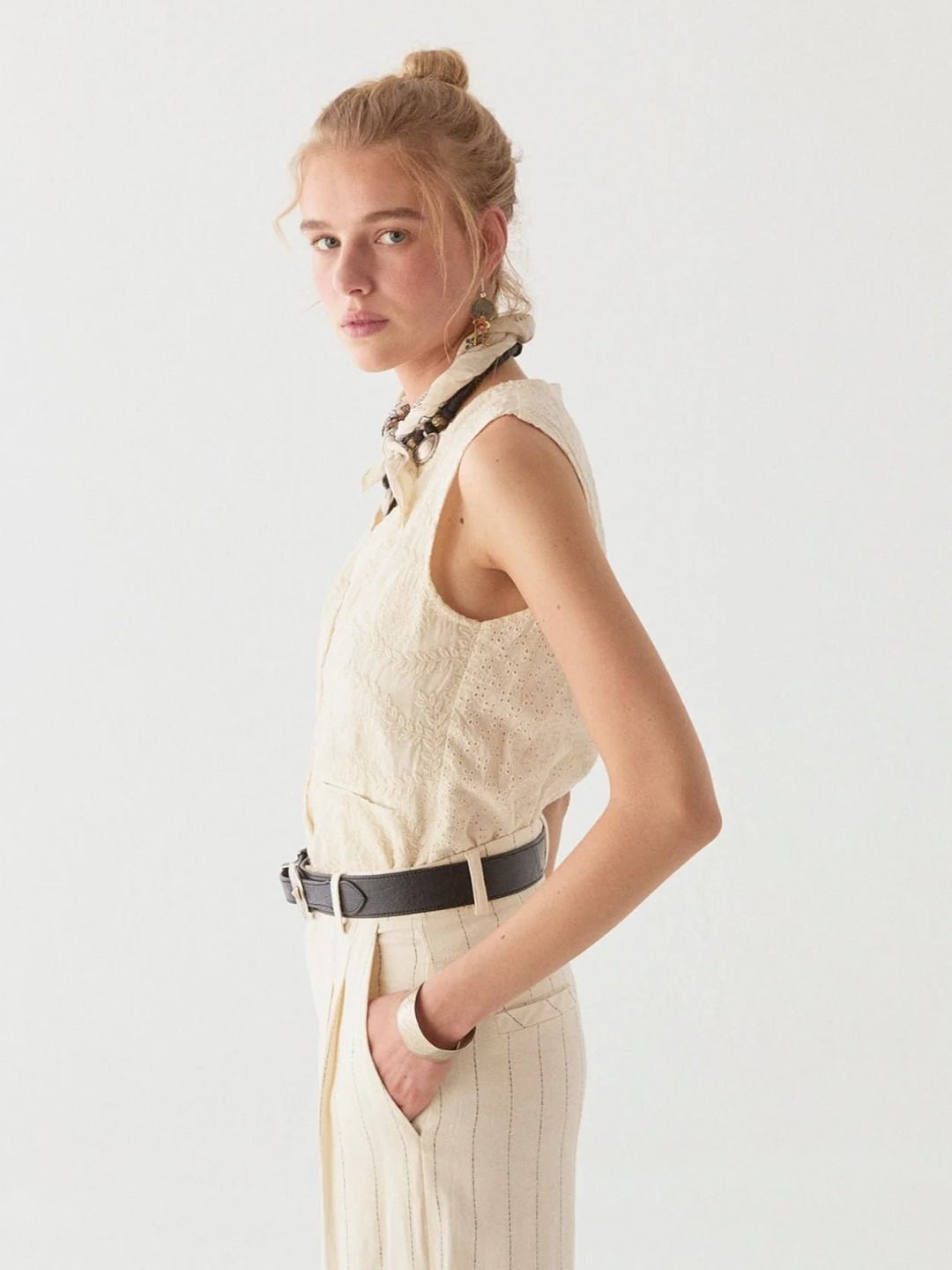 DELPHINE GILET RICAMATO