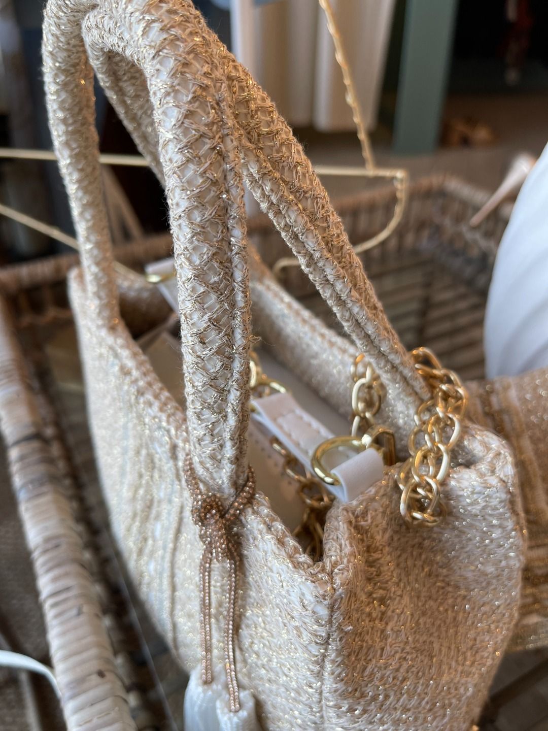 BORSA LUREX ORO