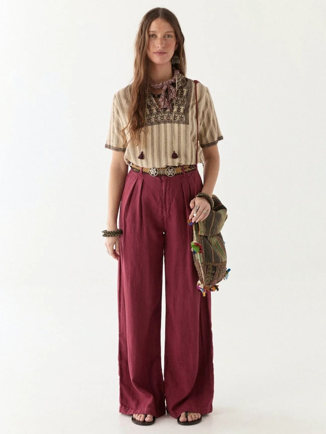 MARISA PANTALONE IN LINO