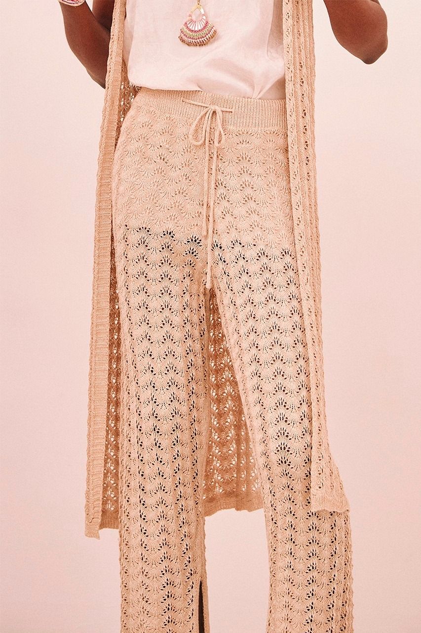 BIKANER PANTALONE IN MAGLIA TRAFORATA
