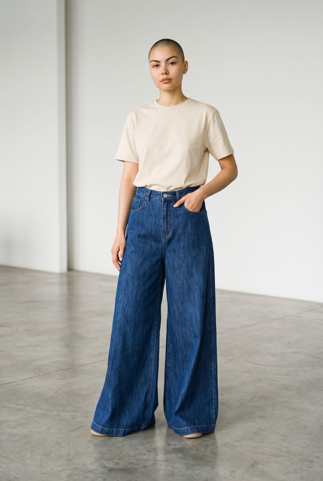 DENIM SUPER WIDE LEG