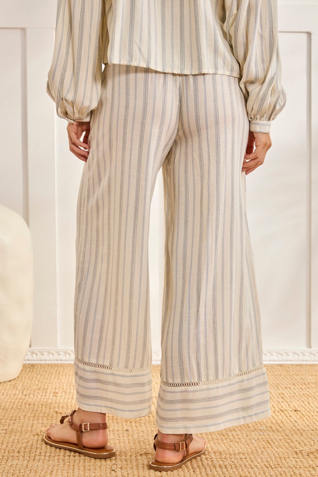 PANTALONE A RIGHE MAT