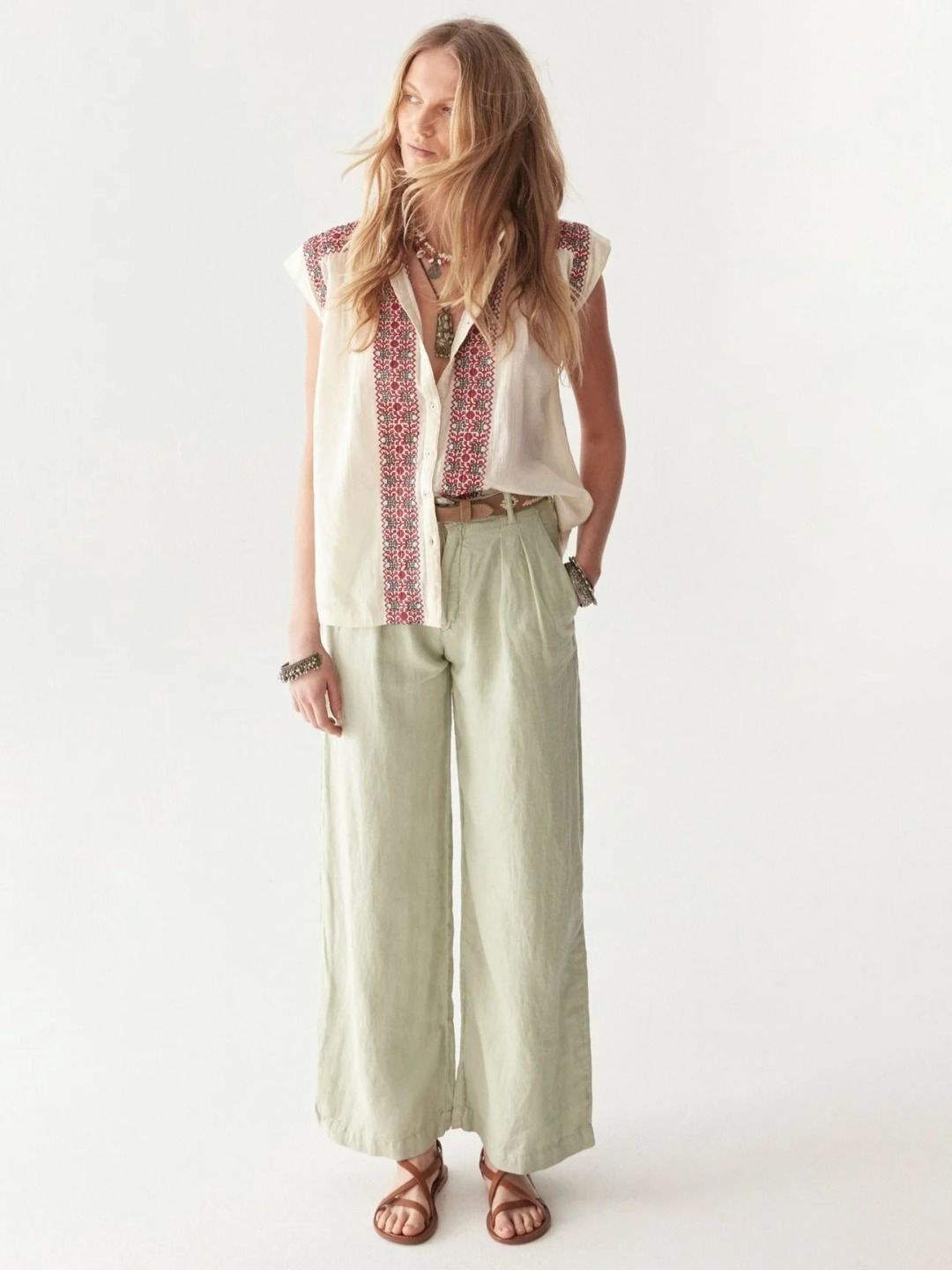 MARISA PANTALONE IN LINO