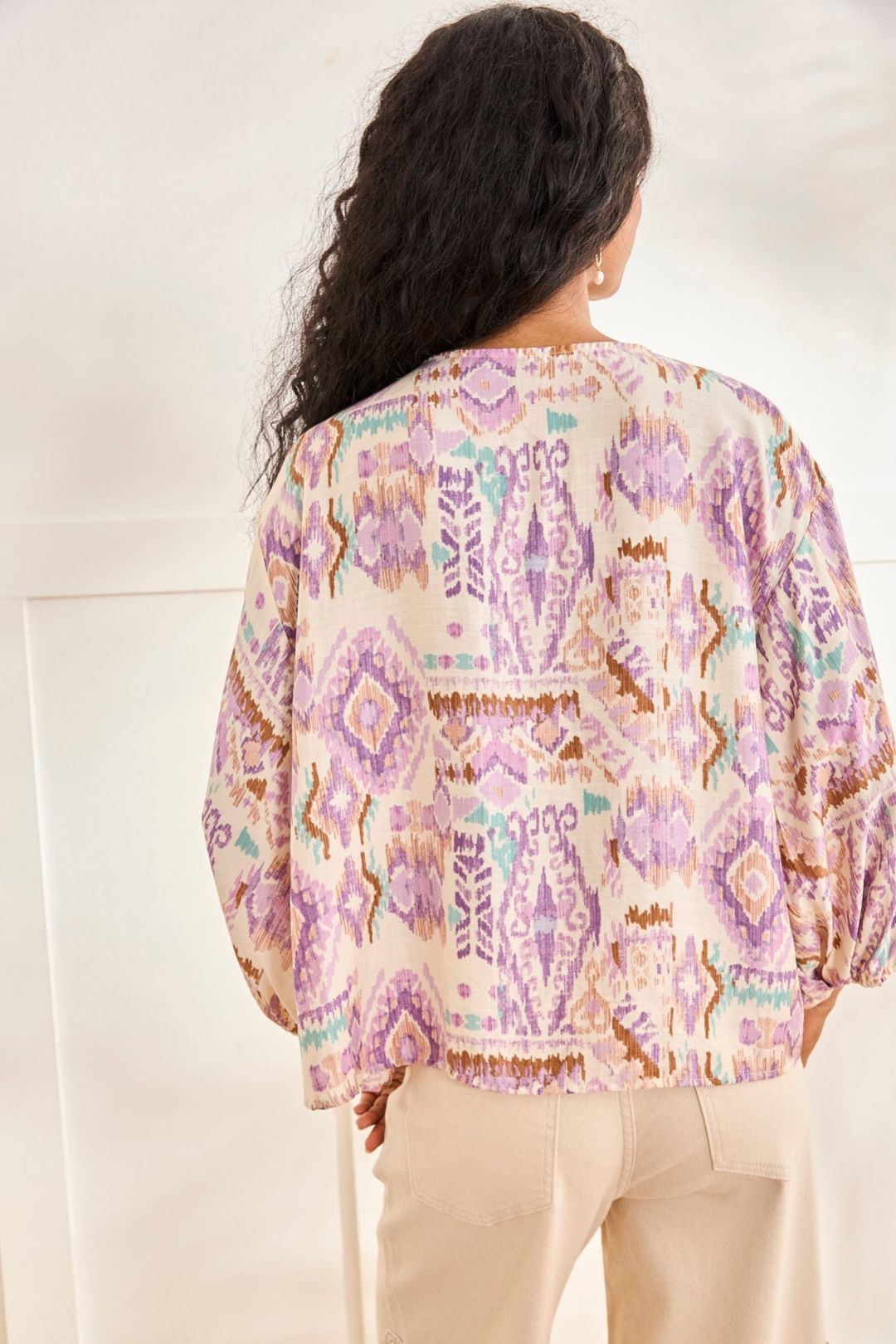 BLUSA STAMPA IKAT ABREL