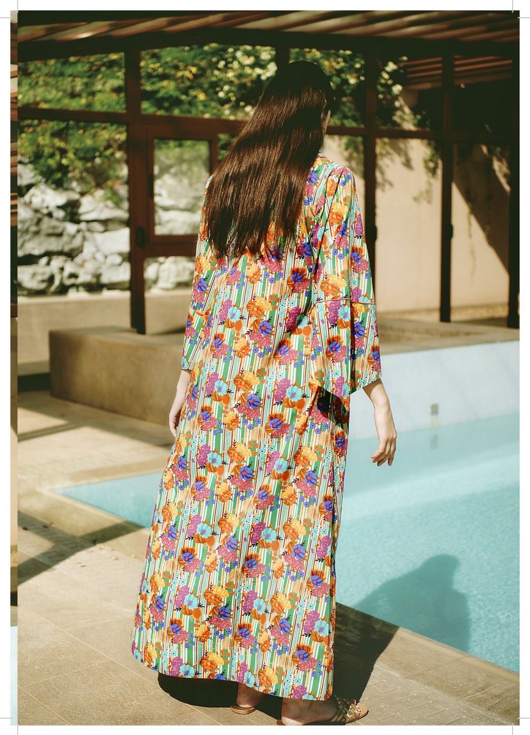 MAJA KIMONO FLOWER & STRIPE
