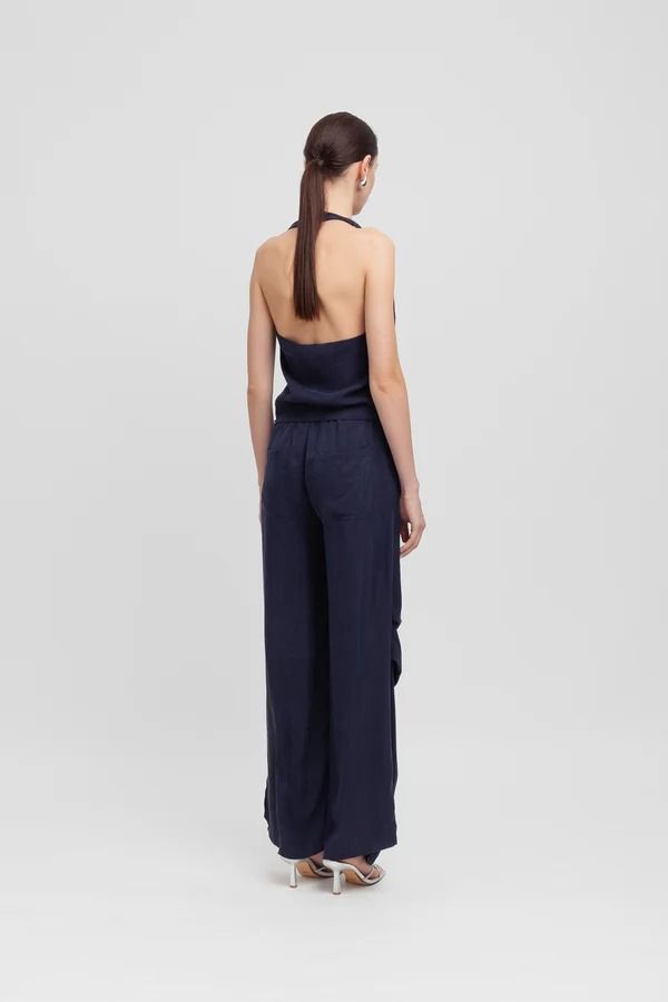 TOP HALTER IN CUPRO