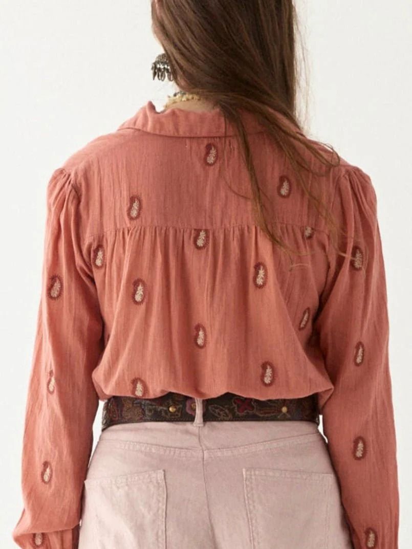 DYLAN CAMICIA PEACH IVORY