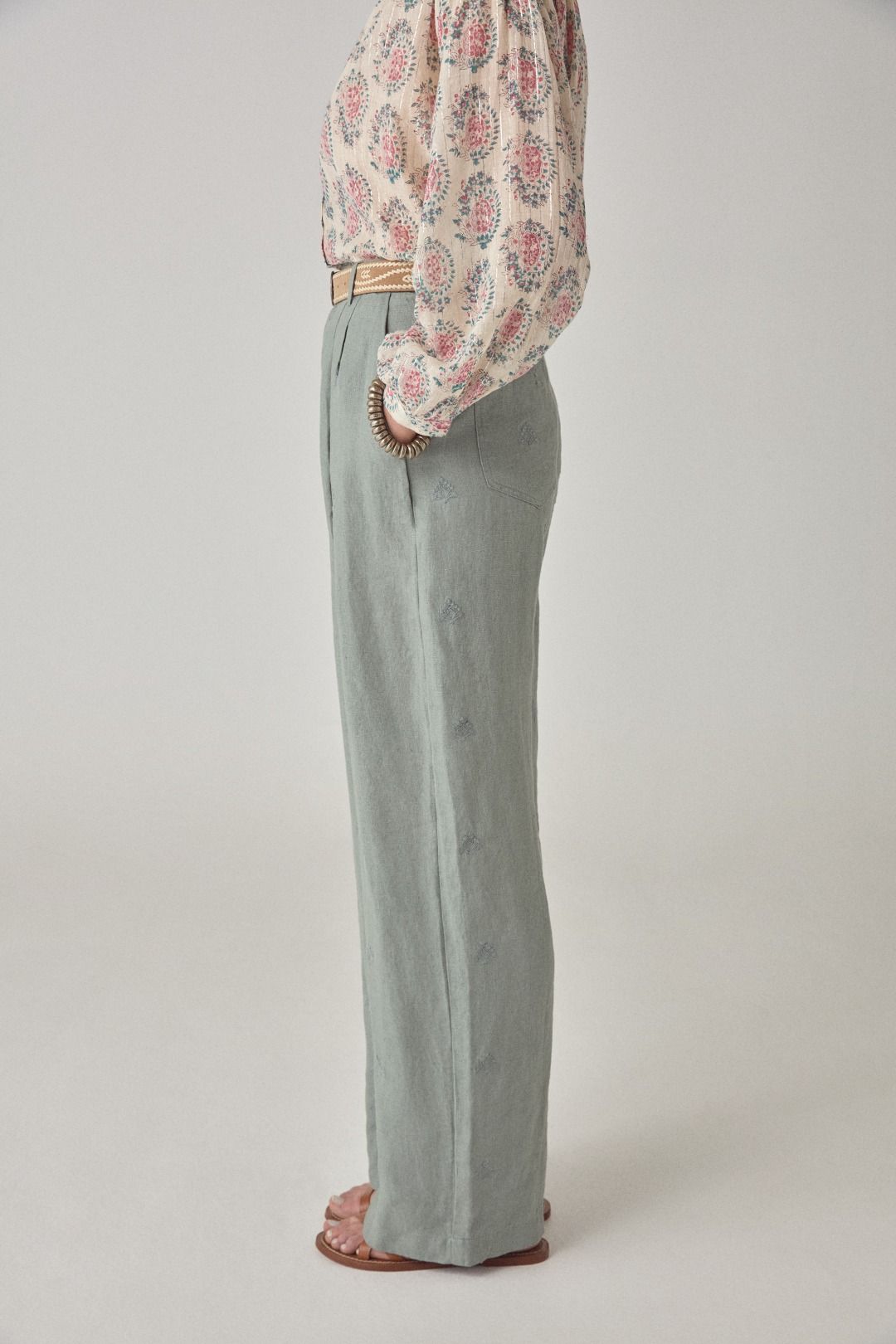 PANTALONE RICAMATO OTTO