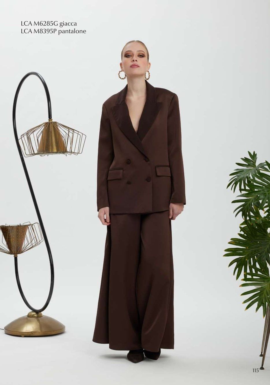 PANTALONE SATINATO MARRONE