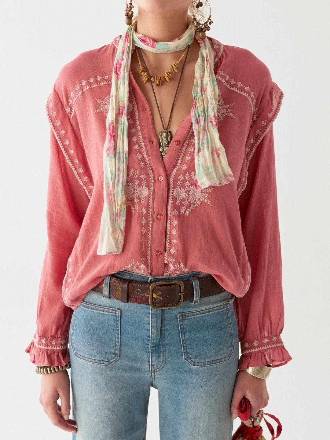 PHILIPPA CAMICIA RICAMATA