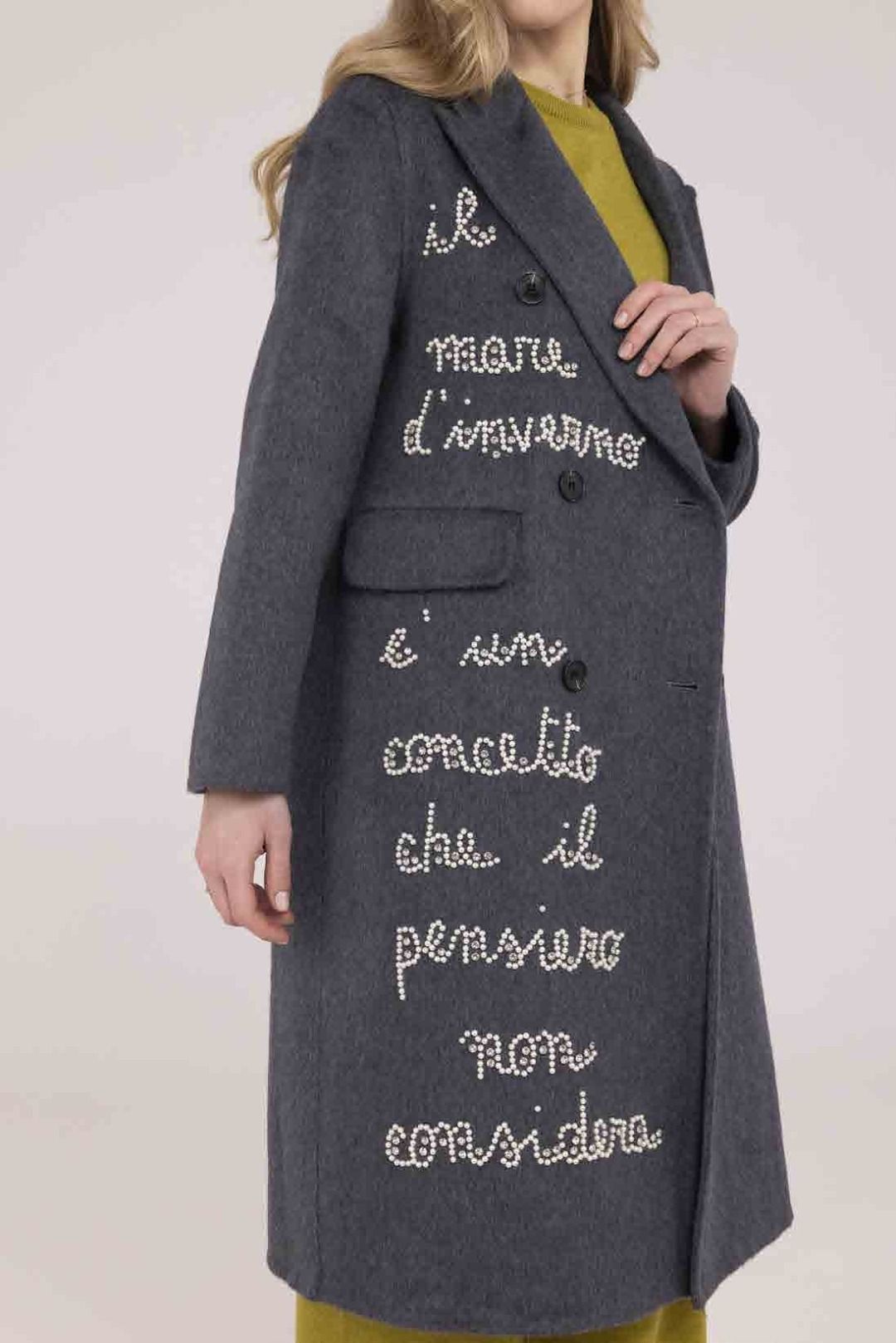CAPPOTTO IN LANA JEWEL AND PEARL