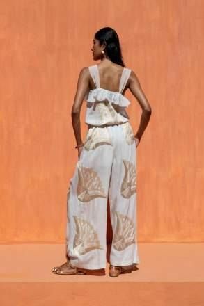 TOP RICAMATO CORAL