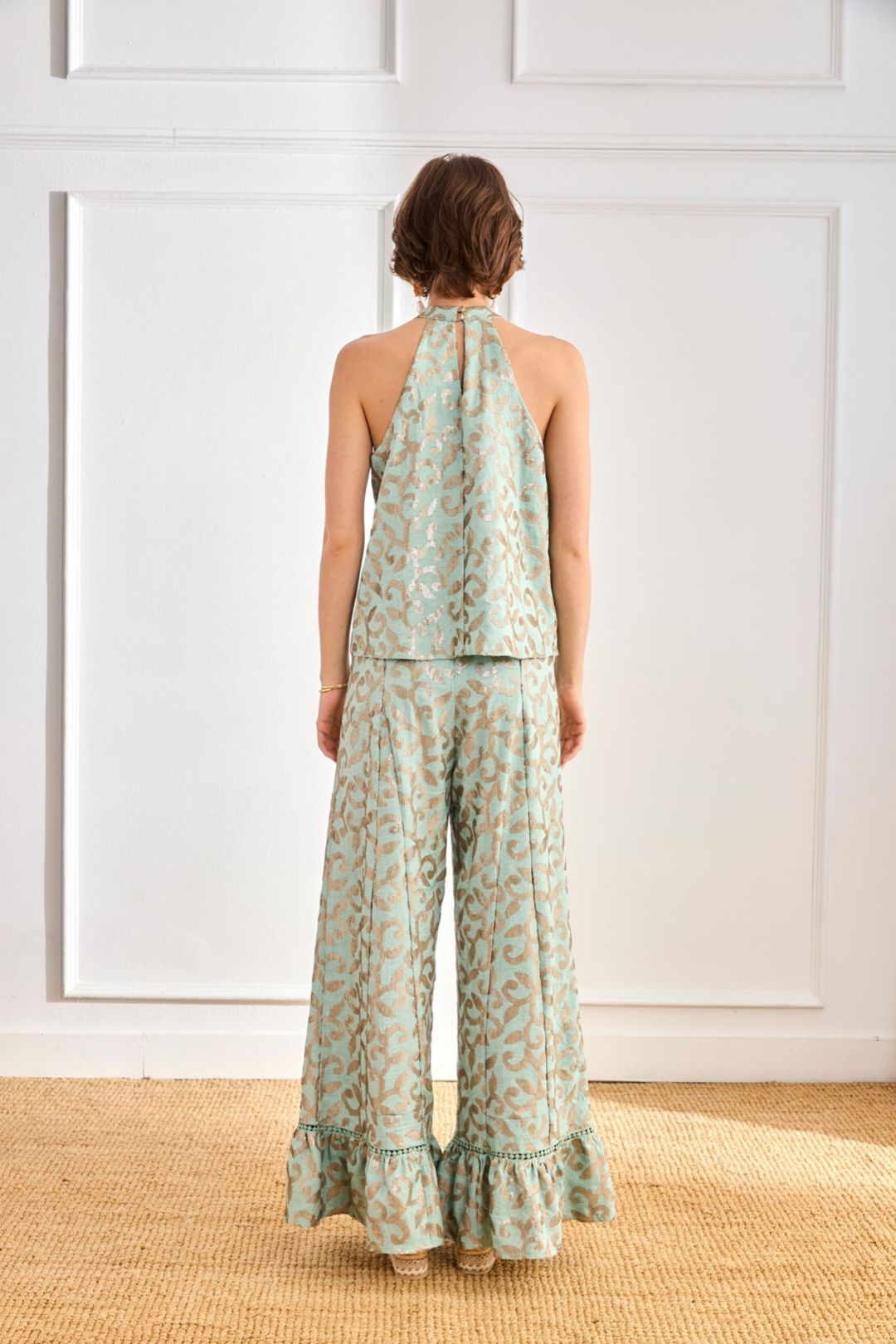 TOP PAILLETTES JADE