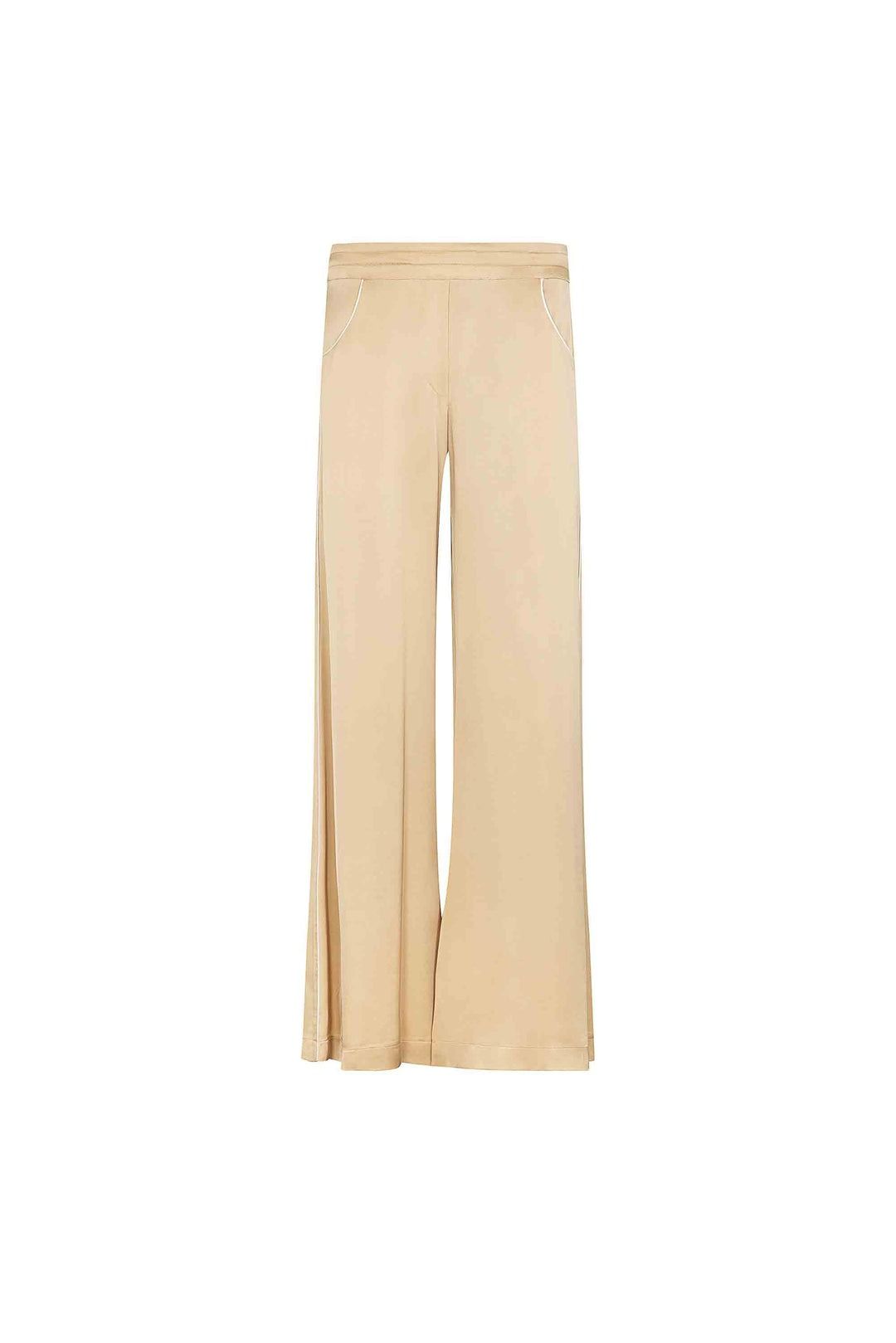 PANTALONE WIDE LEG IN RASO