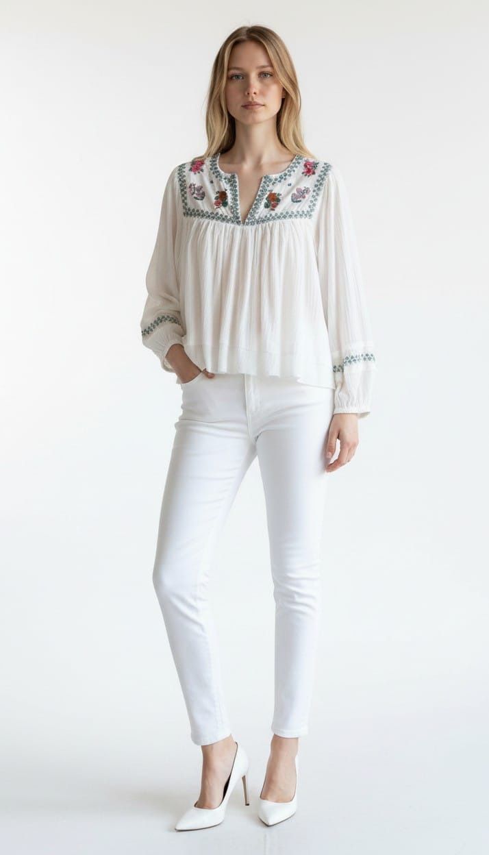 BLUSA RICAMATA CARMENA
