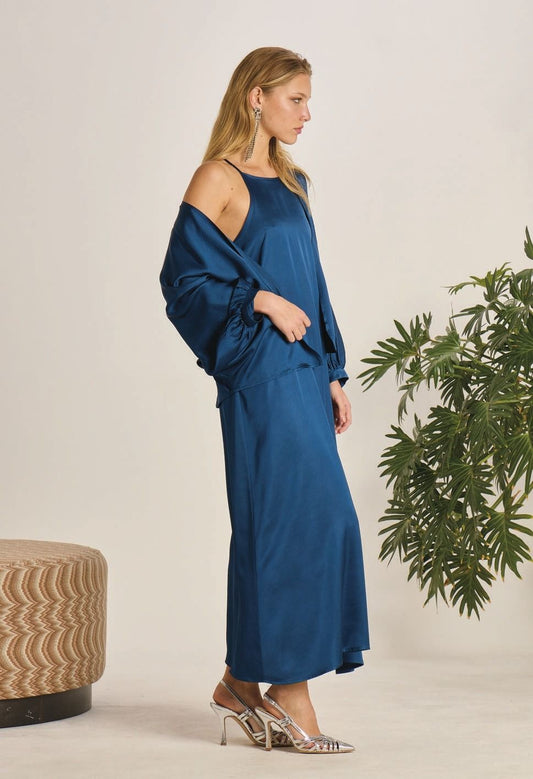 GIACCA KIMONO BLU