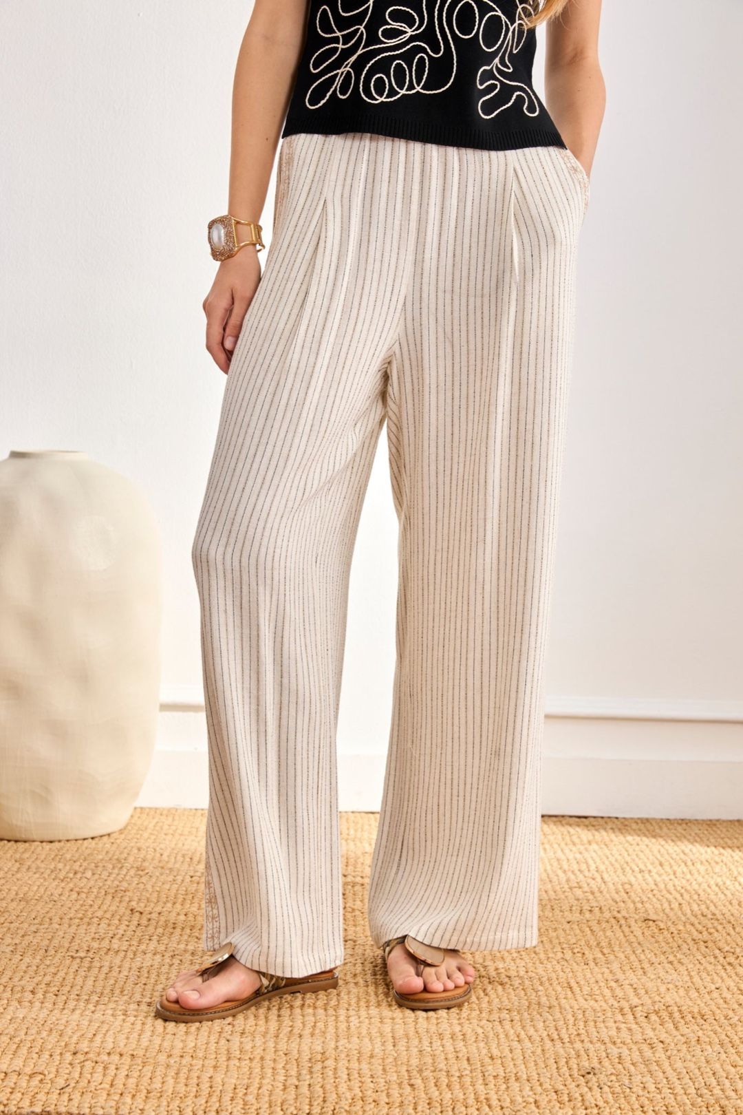 PANTALONI A RIGHE EOS