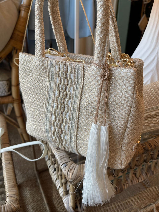 BORSA LUREX ORO