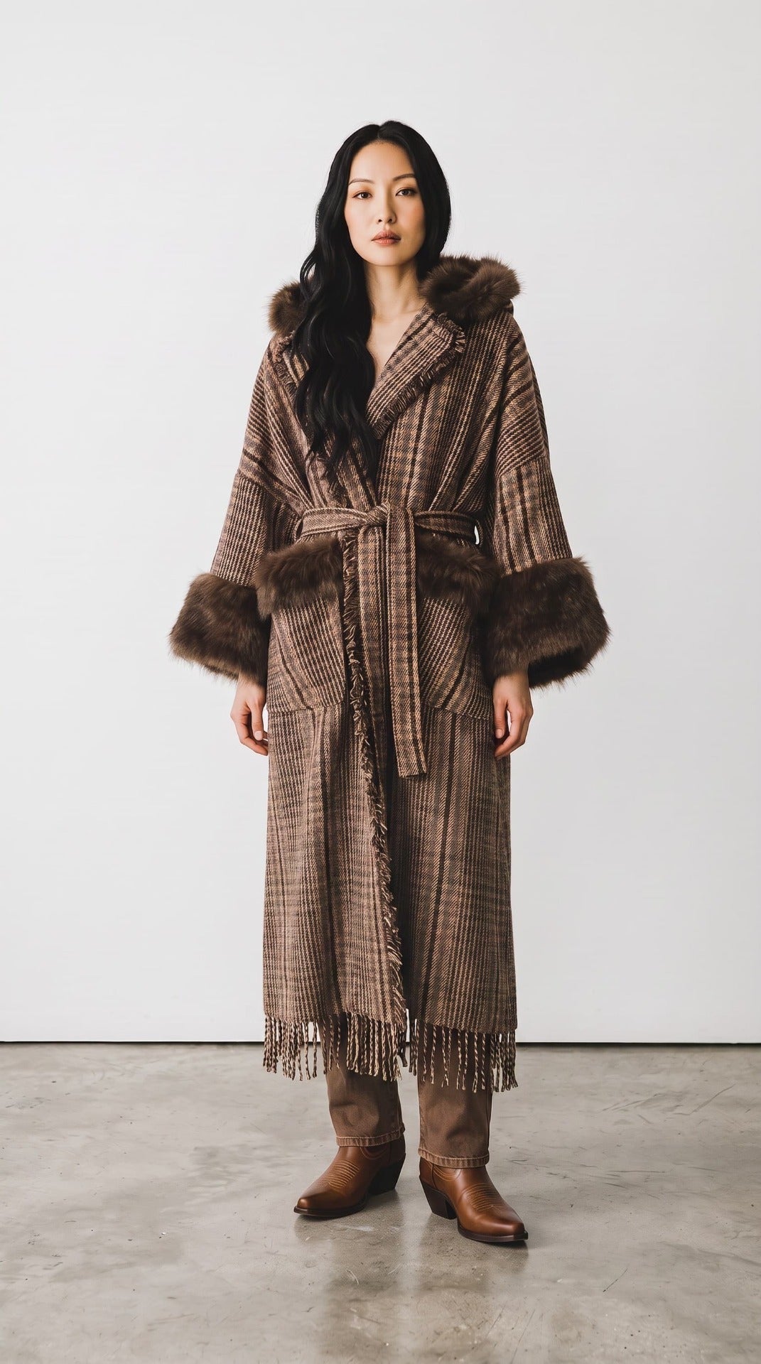 CAPPOTTO MANTELLA IN TWEED