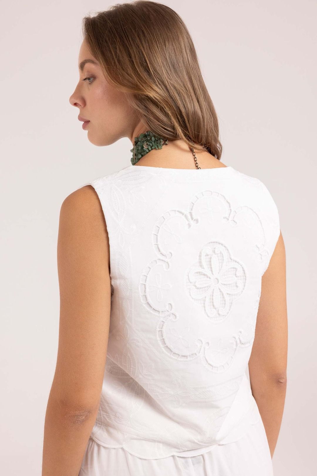 GILET OSTUNI INTARSIA