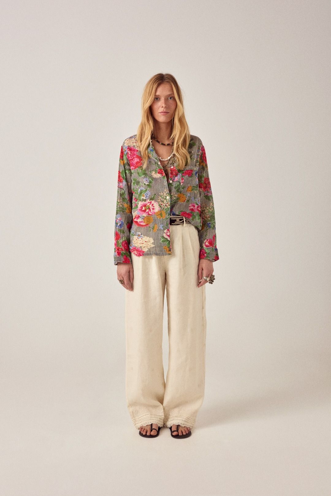 PANTALONE RICAMATO OTTO