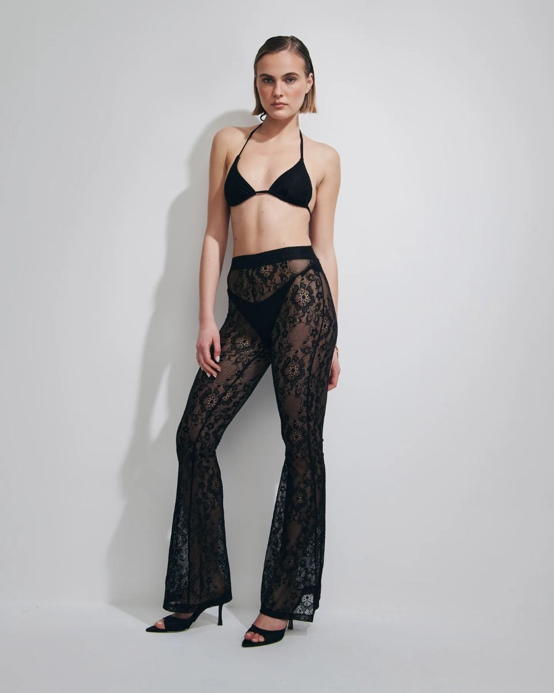 SILVIA PANTALONE PIZZO NERO