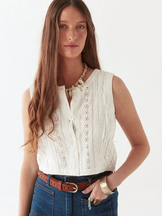 FRANCESCA TOP RICAMATO