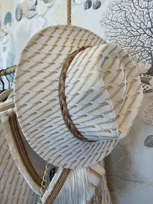CAPPELLO BIANCO LUREX