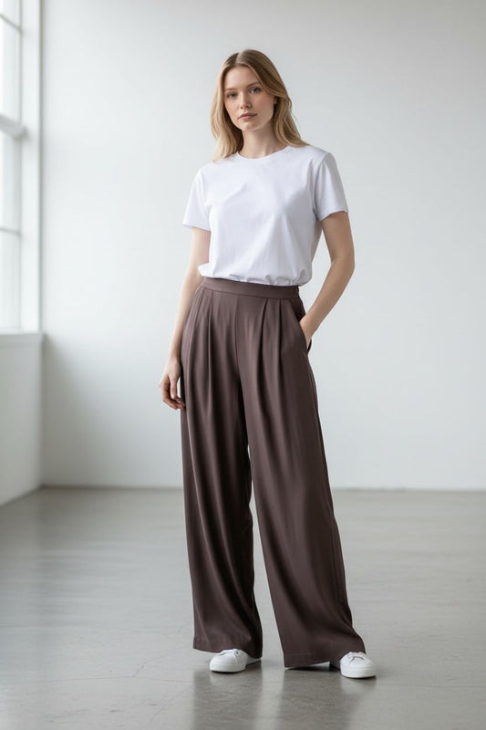 PANTALONE AMPIO CIOCCOLATO
