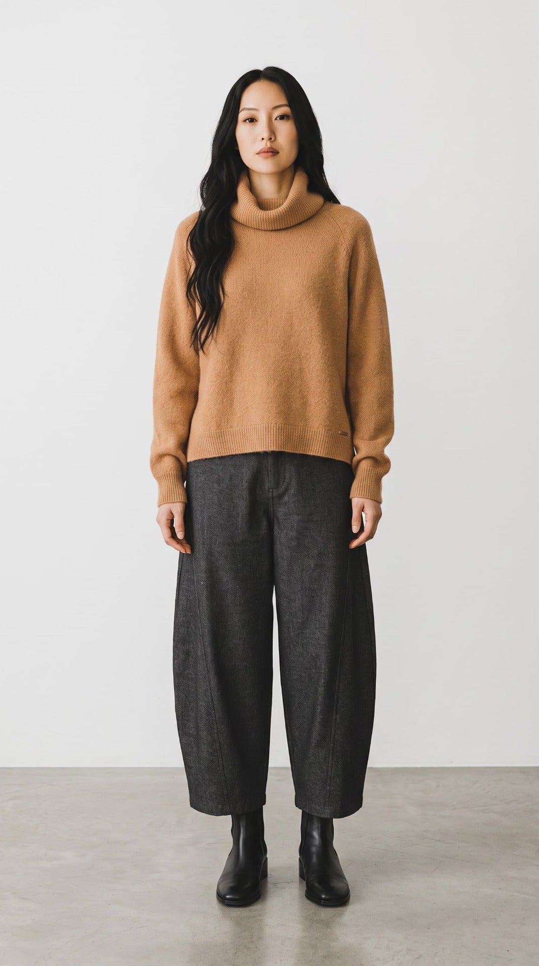 MAGLIONE ALPACA COLLO ALTO DOPPIO