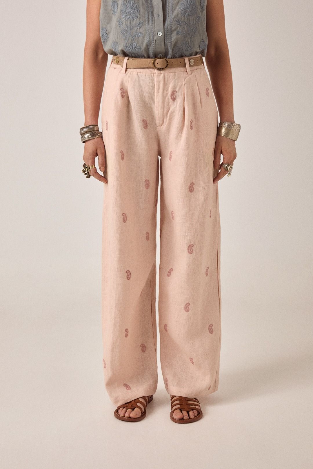 PANTALONE RICAMATO OTTO