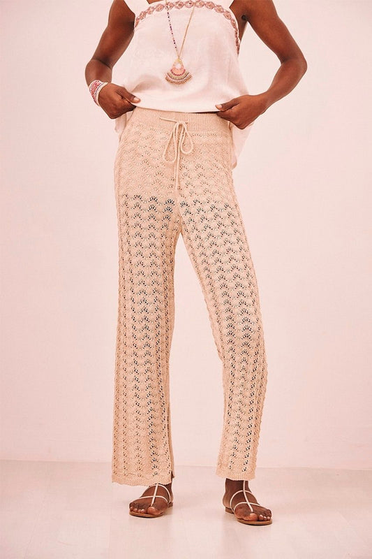 BIKANER PANTALONE IN MAGLIA TRAFORATA