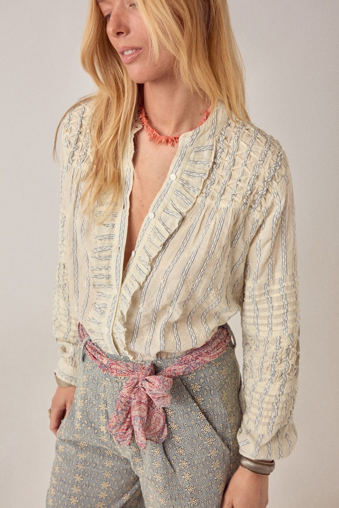 CAMICIA RICAMATA ELTA