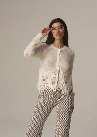 CARDIGAN CON DETTAGLI IN PIZZO