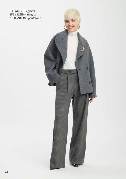 CAPPOTTO IN LANA CON SPILLE