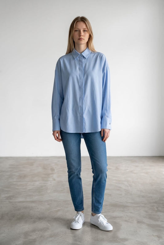 CAMICIA CELESTE