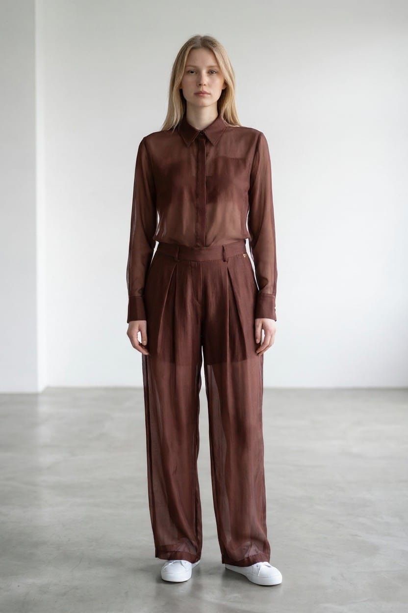 PANTALONE SEMI TRASPARENTE
