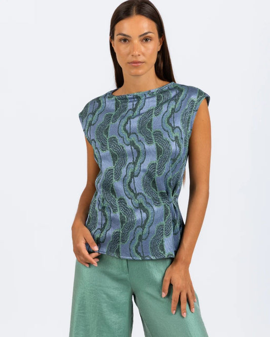BLUSA FIORI SCURI