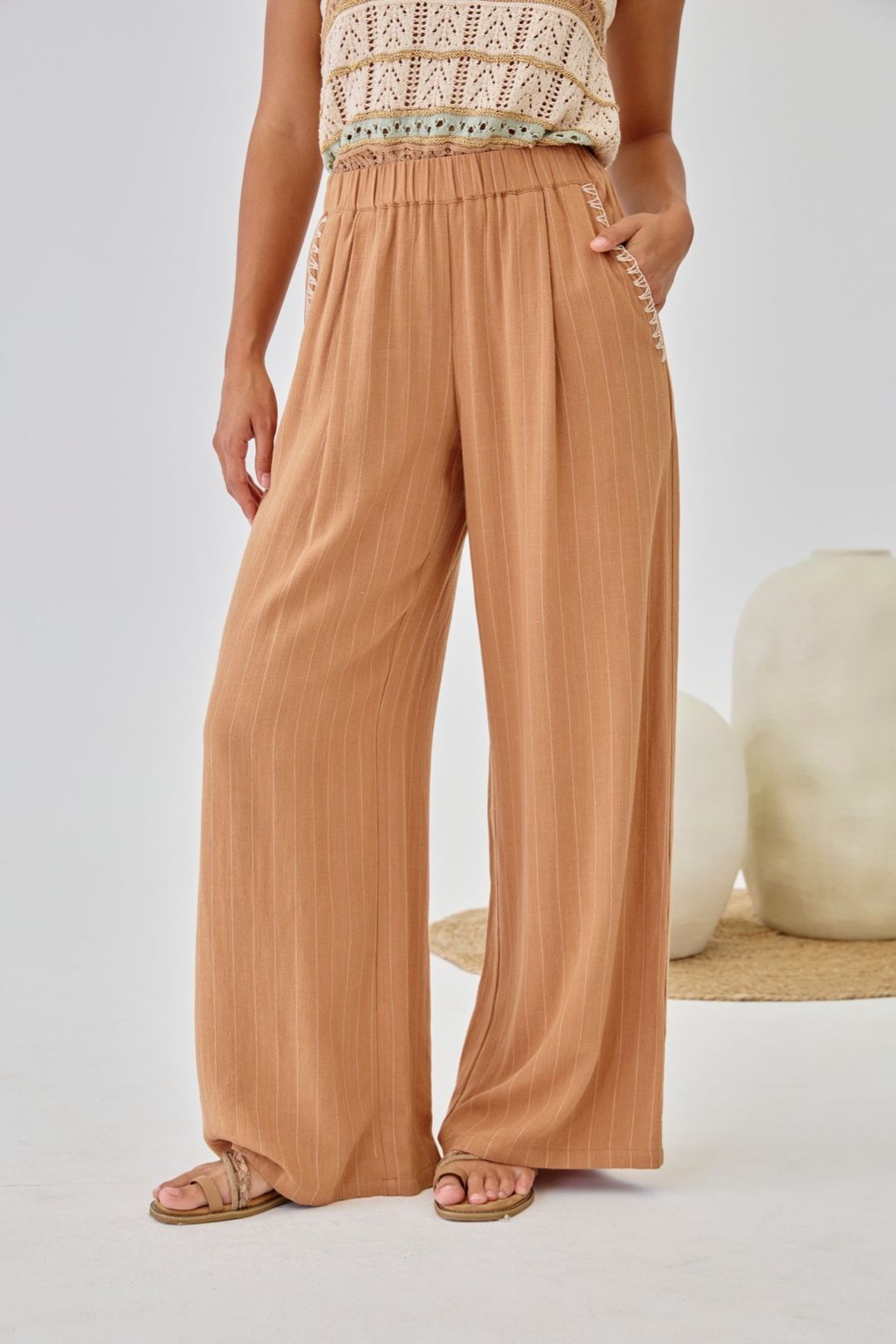 PANTALONE IN LINO MUT
