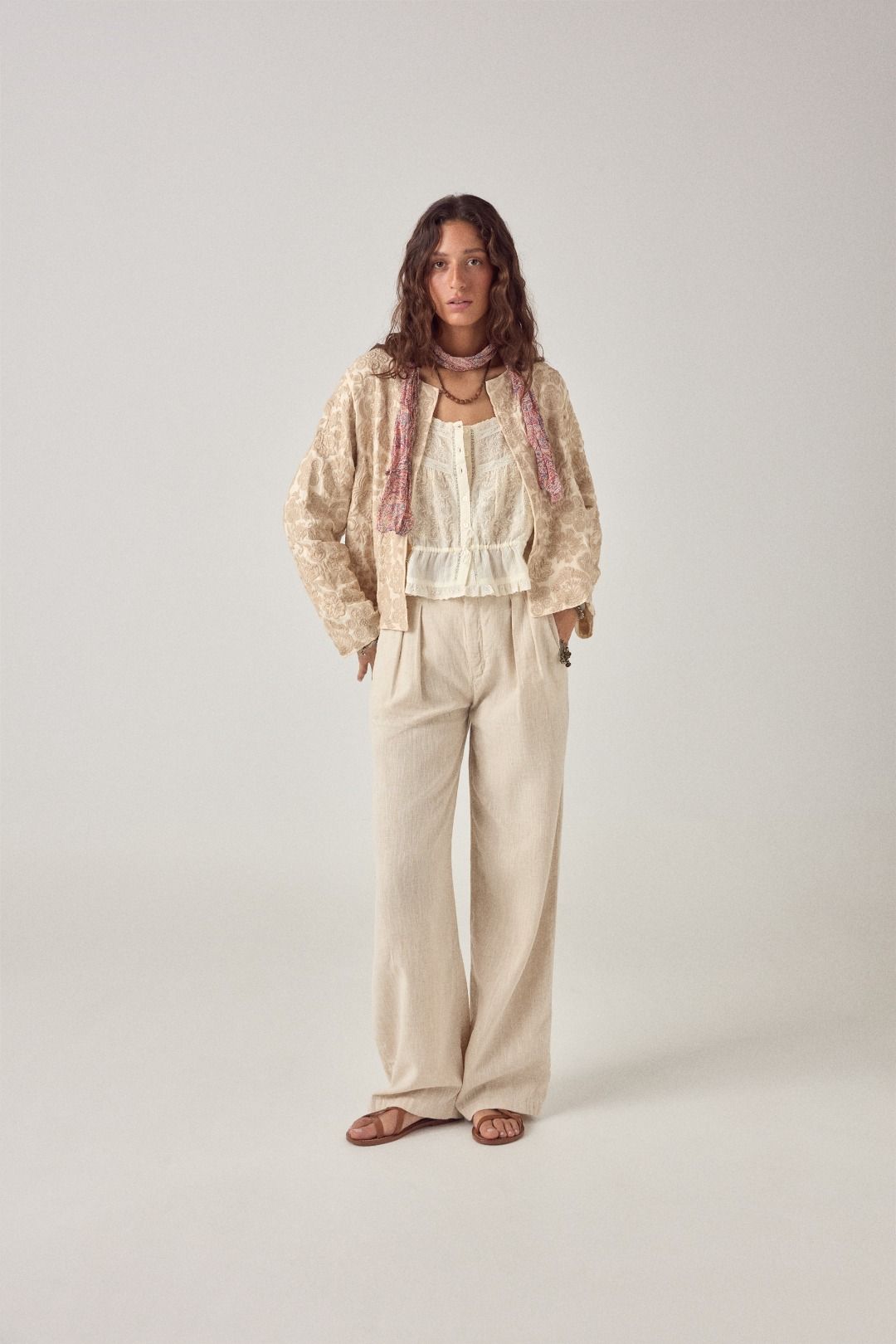 PANTALONE IN LINO MARINA