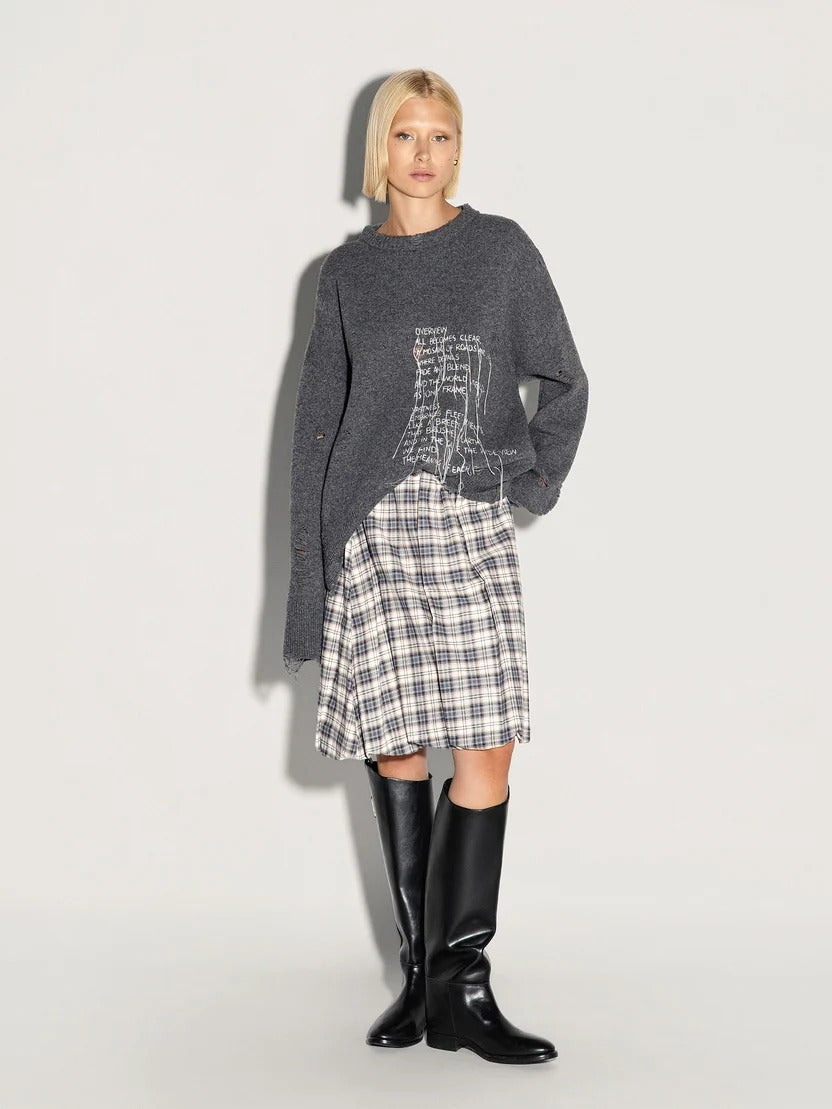 PULLOVER GIROCOLLO RICAMATO