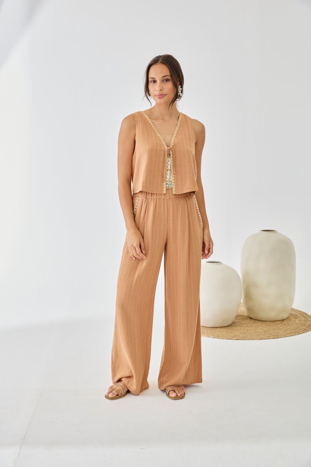 GILET IN LINO NEFTIS
