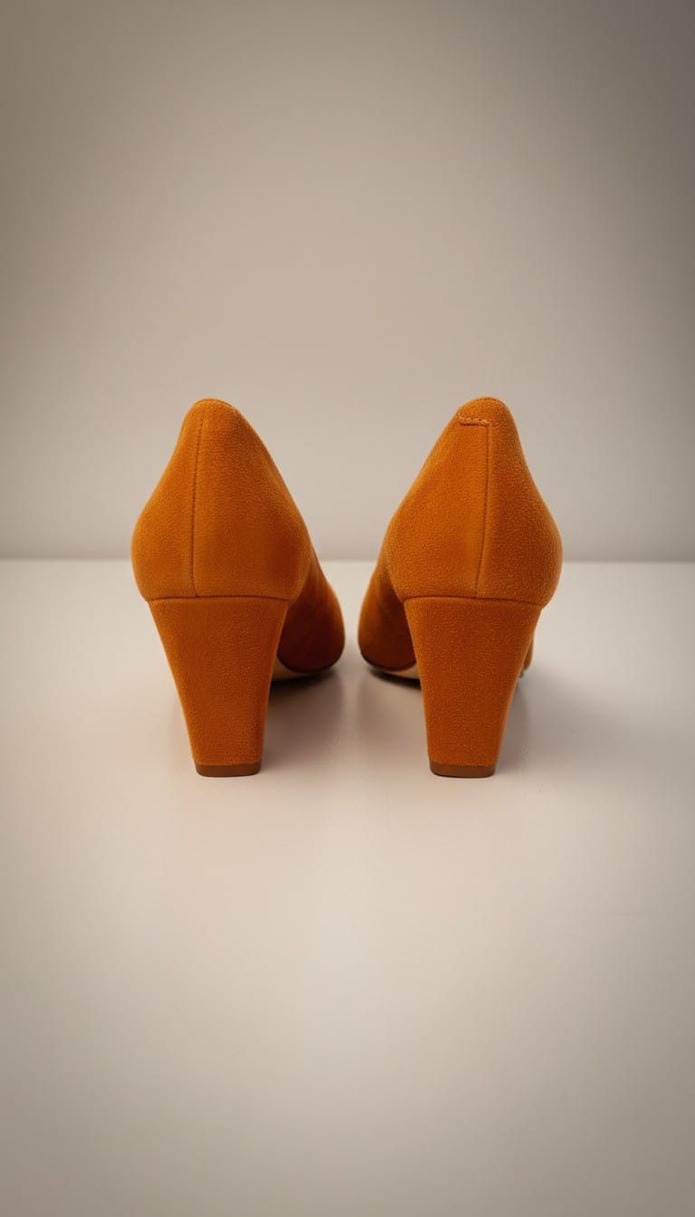 DECOLLETE CAMOSCIO COGNAC